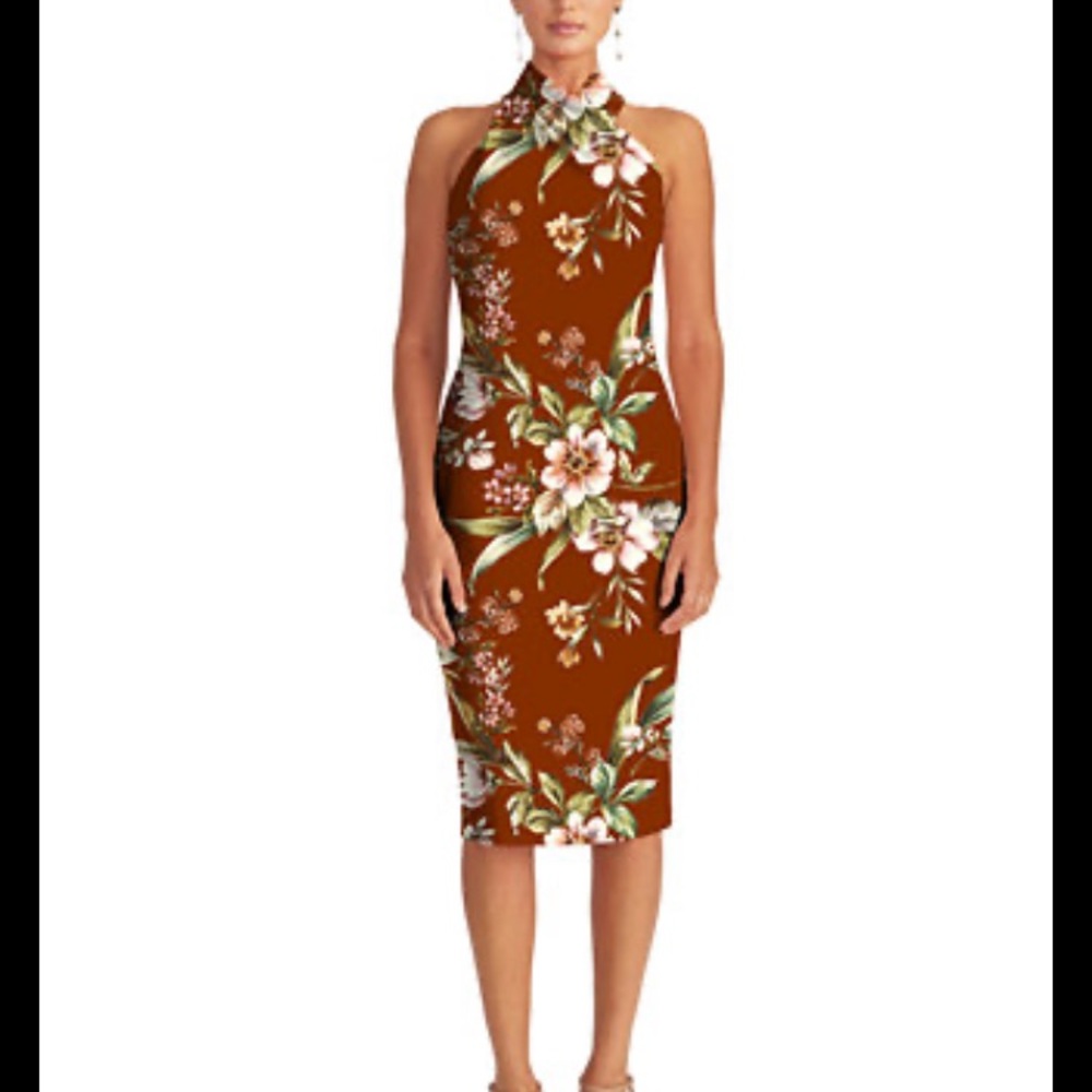 RACHEL Rachel Roy Harland Printed Halter Dress